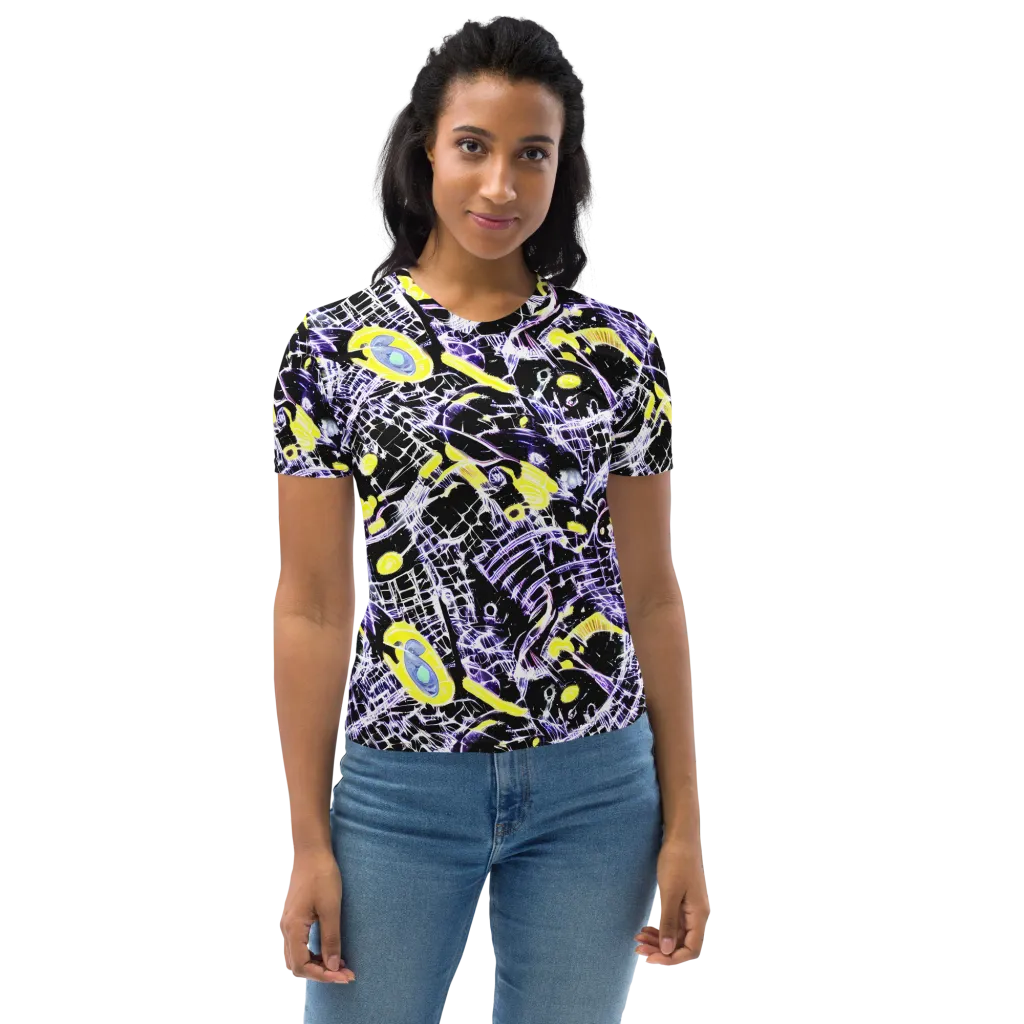 Night Circuit on Women's Crew Neck T-Shirt — Front