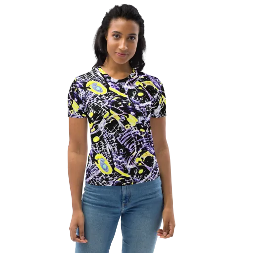 Night Circuit on a Women's Crew Neck T-Shirt