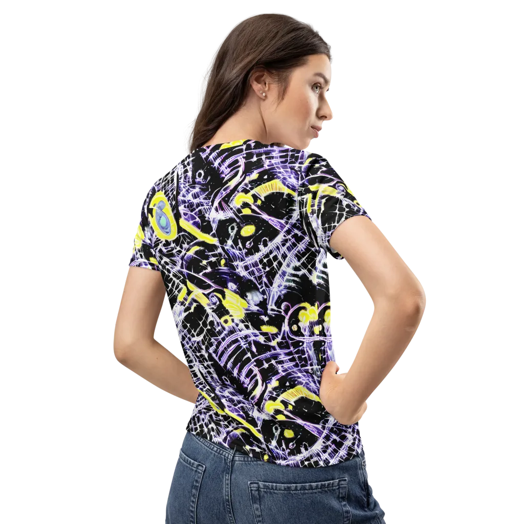 Night Circuit on Women's Crew Neck T-Shirt — Back