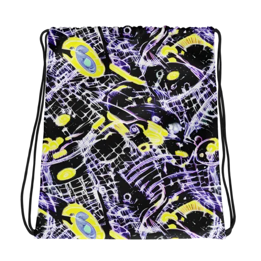 Night Circuit on a Drawstring Bag