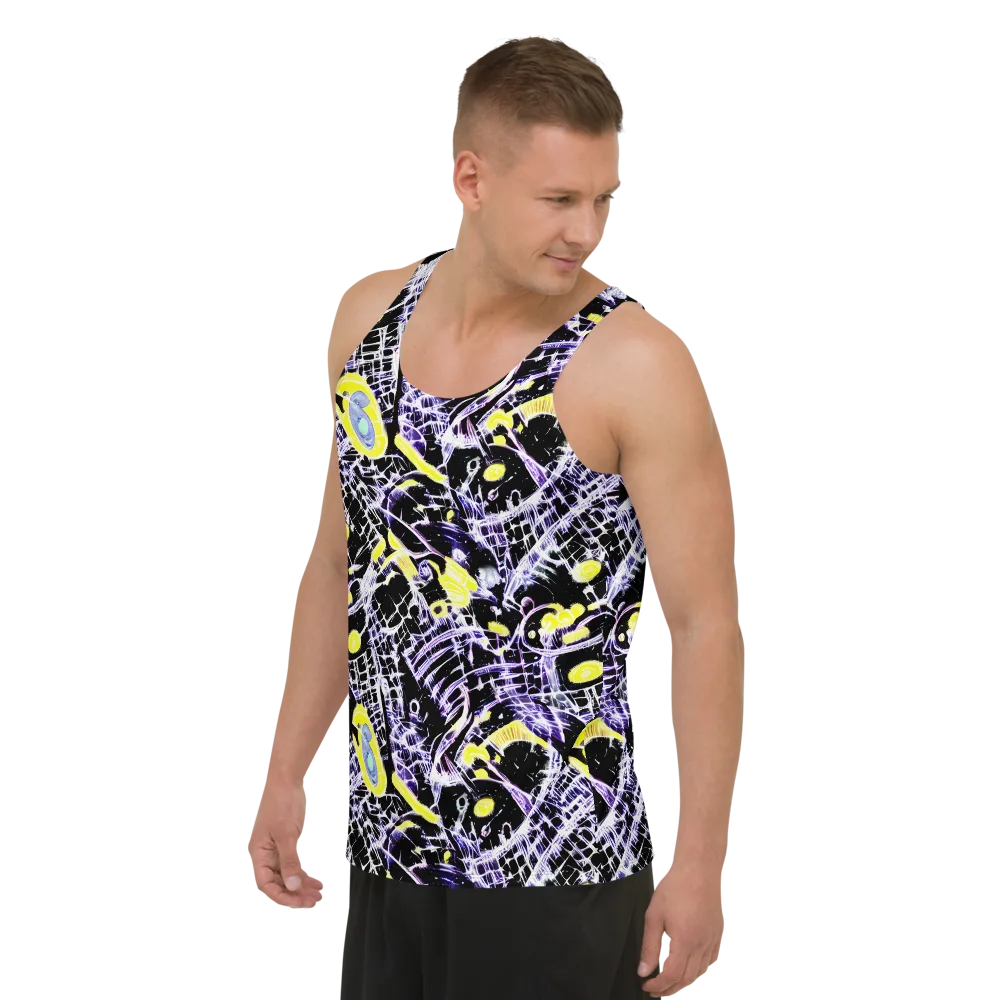 Night Circuit on Men's Tank Top — Left Front