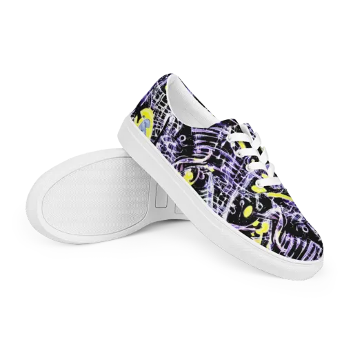 Night Circuit on a Men's Lace-Up Canvas Shoes