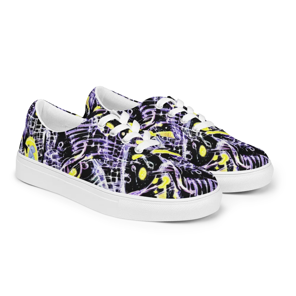 Night Circuit on Men's Lace-Up Canvas Shoes — Right Front