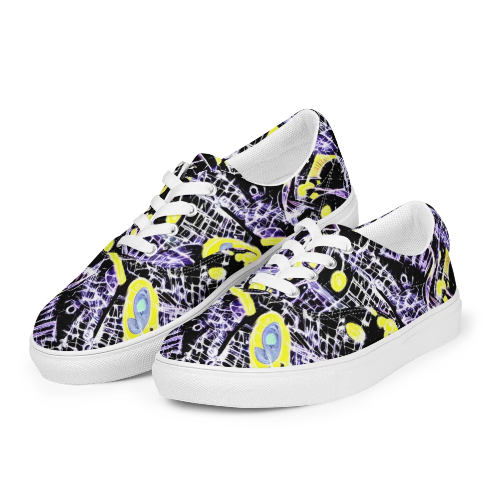 Night Circuit on Men's Lace-Up Canvas Shoes — Left Front