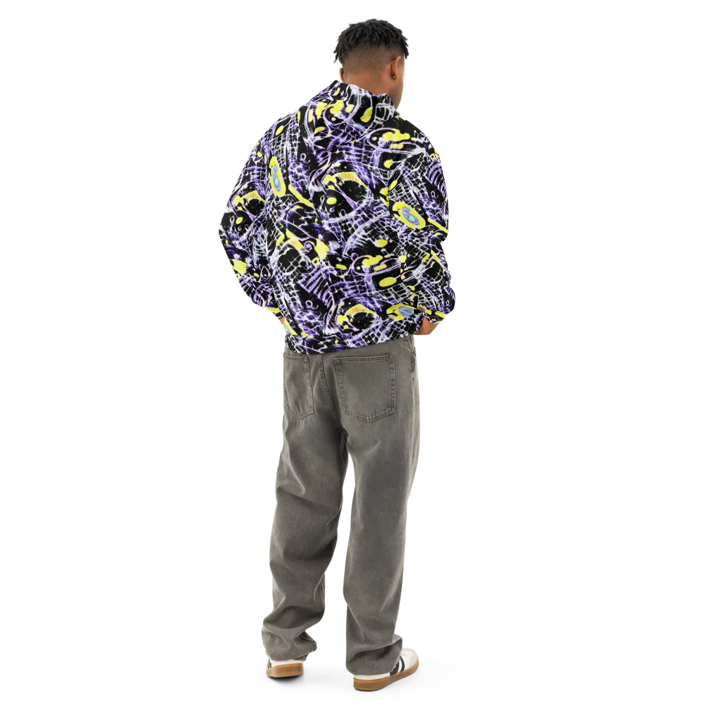 Night Circuit on Cotton Hoodie — Back