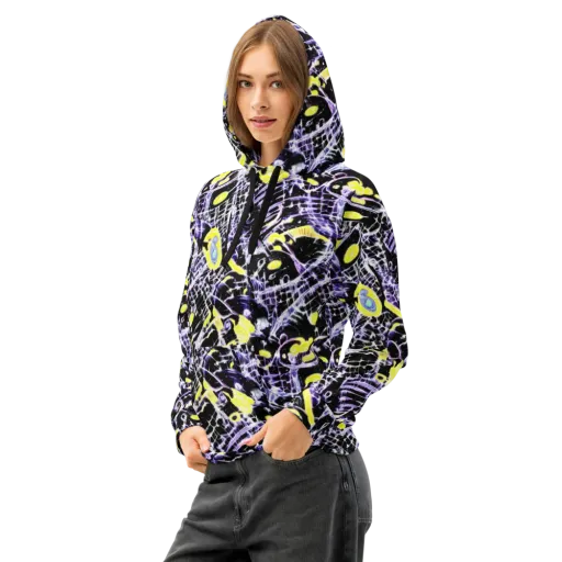 Night Circuit on a Cotton Hoodie