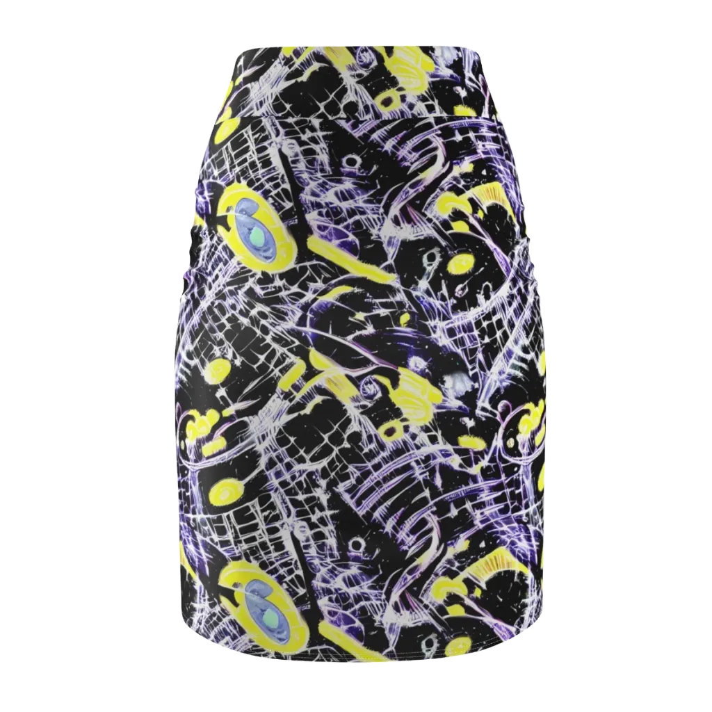 Night Circuit on Pencil Skirt — Back