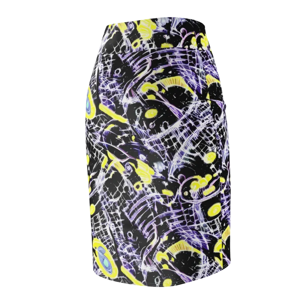 Night Circuit on Pencil Skirt — Back Side