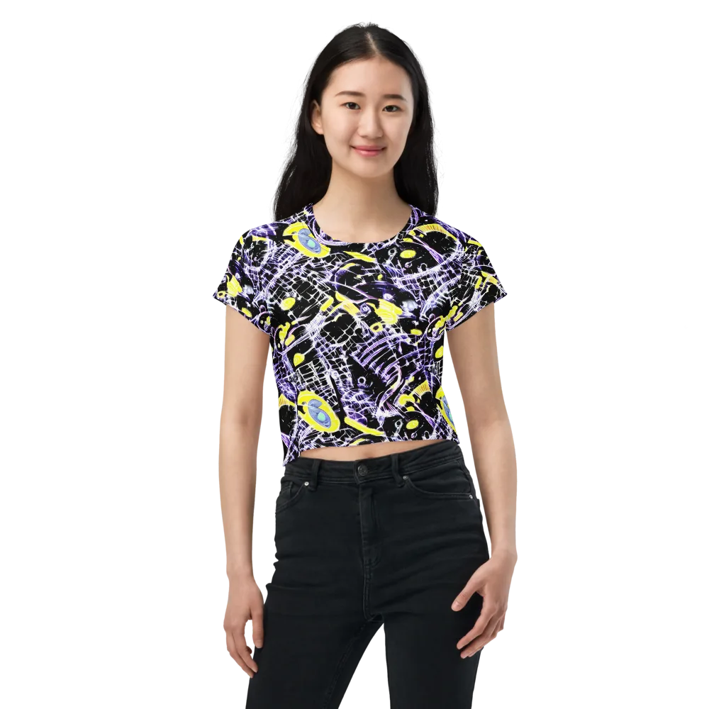 Night Circuit on Crop Tee — Front