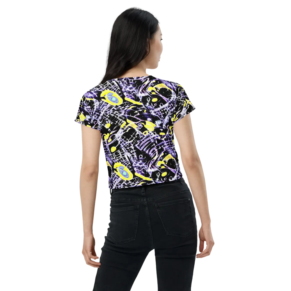Night Circuit on Crop Tee — Back