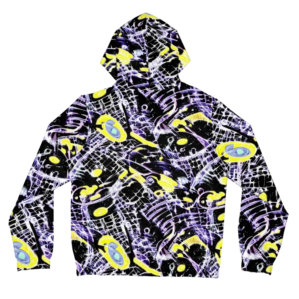 Night Circuit on Women's Full-Zip Hoodie — Back