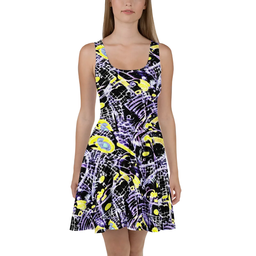 Night Circuit on Skater Dress — Front