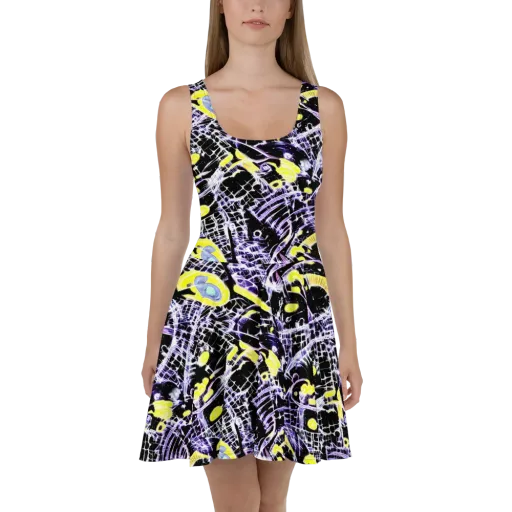 Night Circuit on a Skater Dress