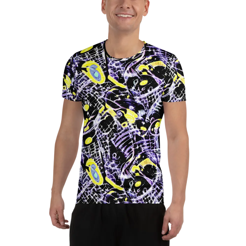 Night Circuit on Men's Athletic T-Shirt — Front