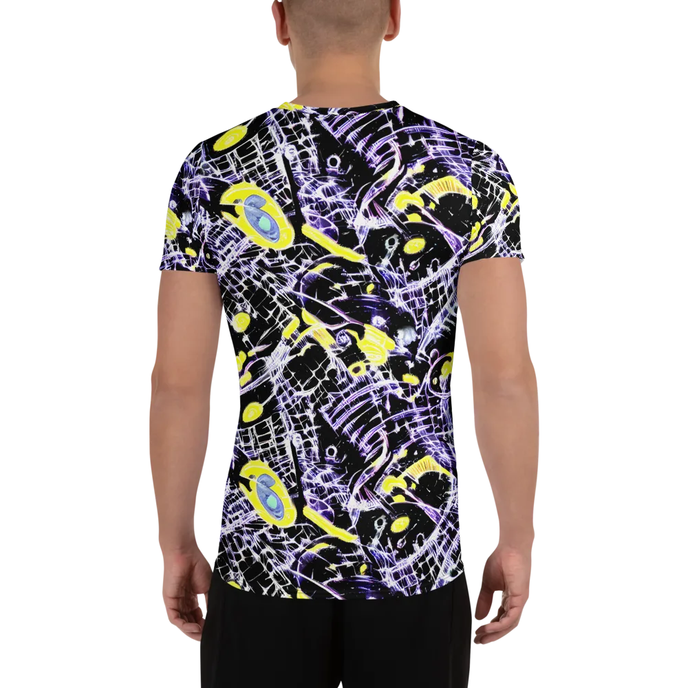 Night Circuit on Men's Athletic T-Shirt — Back