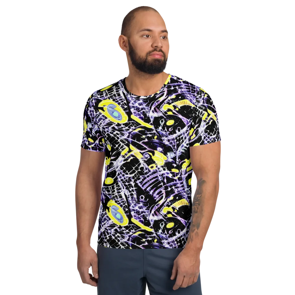 Night Circuit on Men's Athletic T-Shirt — Front
