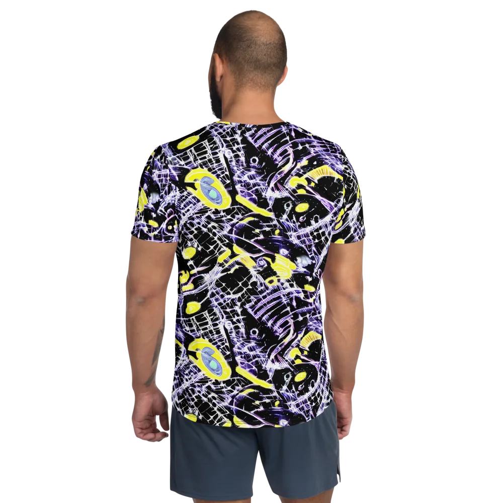 Night Circuit on Men's Athletic T-Shirt — Back