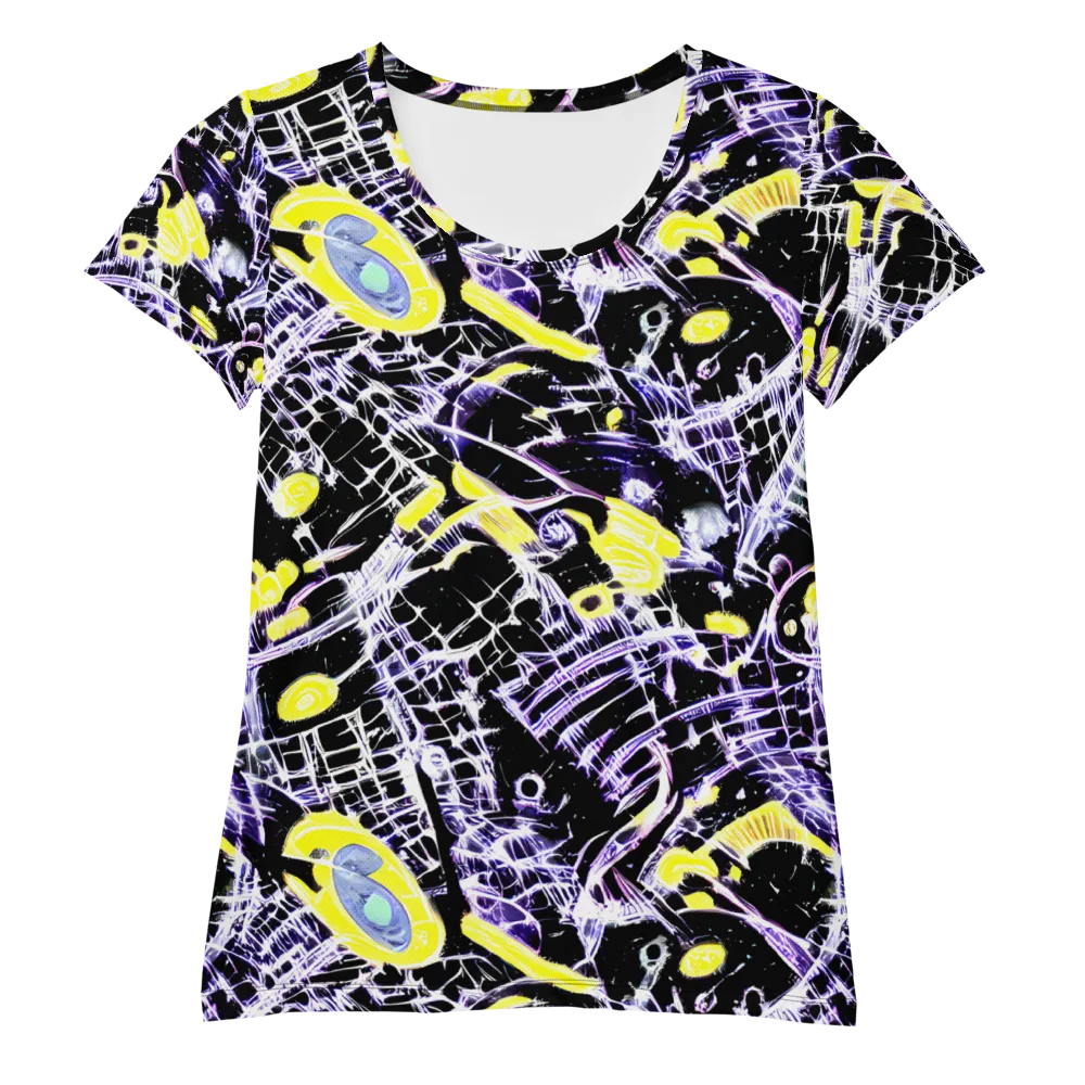 Night Circuit on Women's Athletic T-Shirt — Front