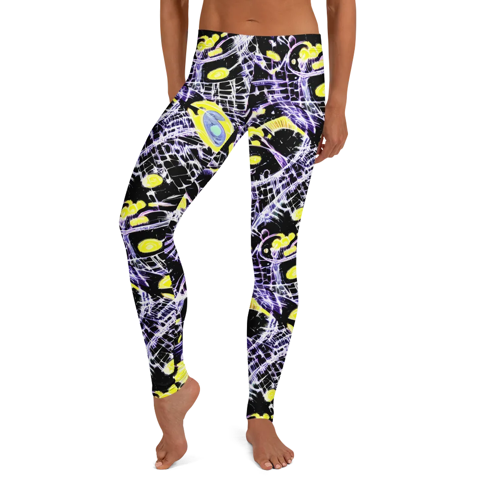 Night Circuit on Leggings — Front