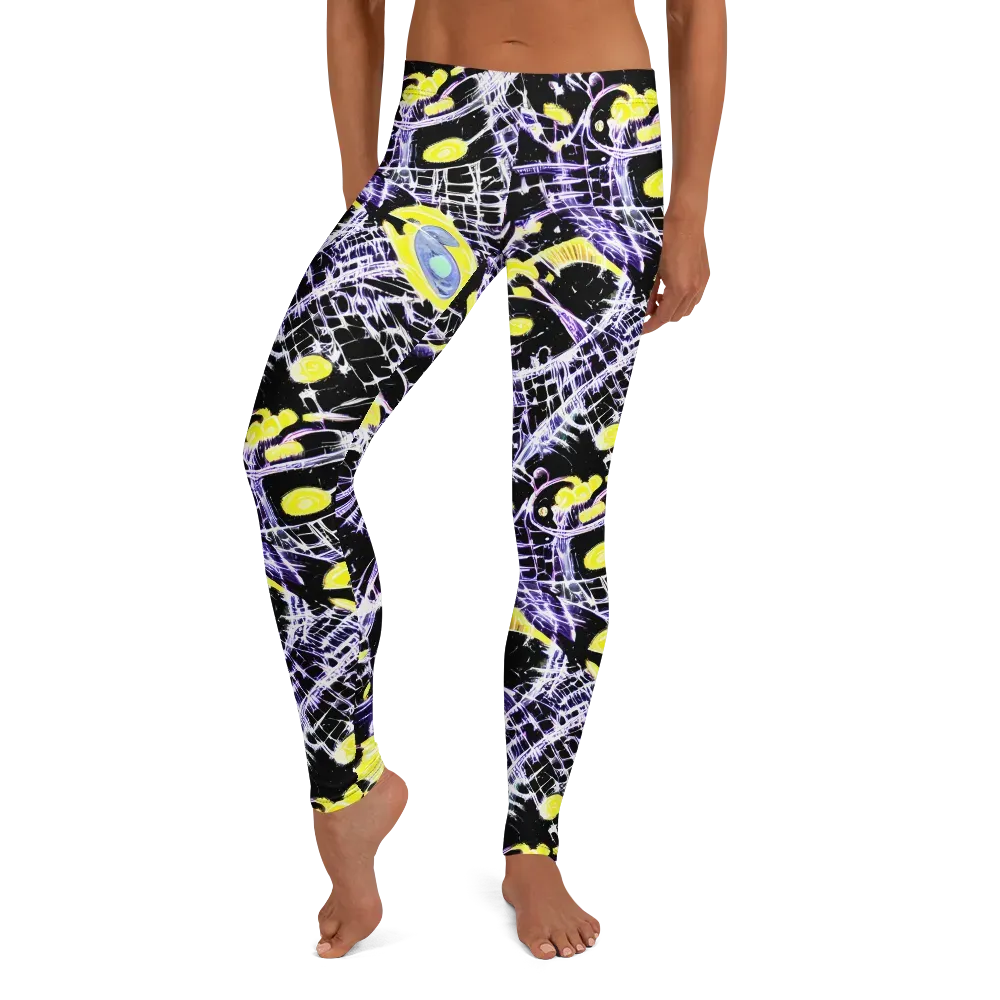 Night Circuit on Leggings — Front
