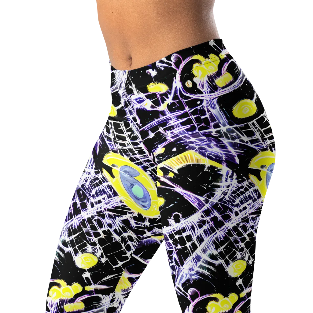 Night Circuit on Leggings — Left Front