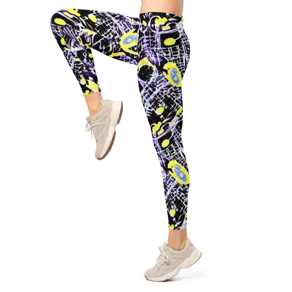 Night Circuit on Leggings — Left