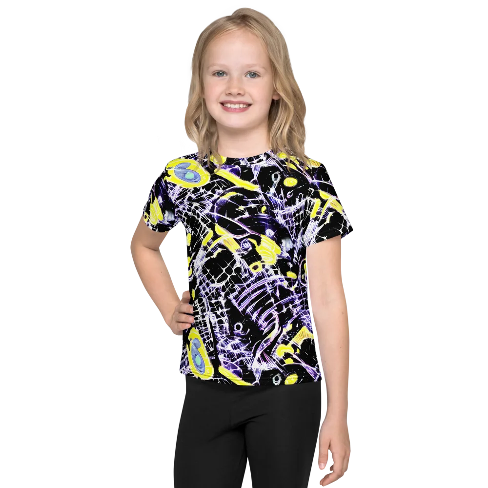 Night Circuit on Kids Crew Neck T-Shirt — Front
