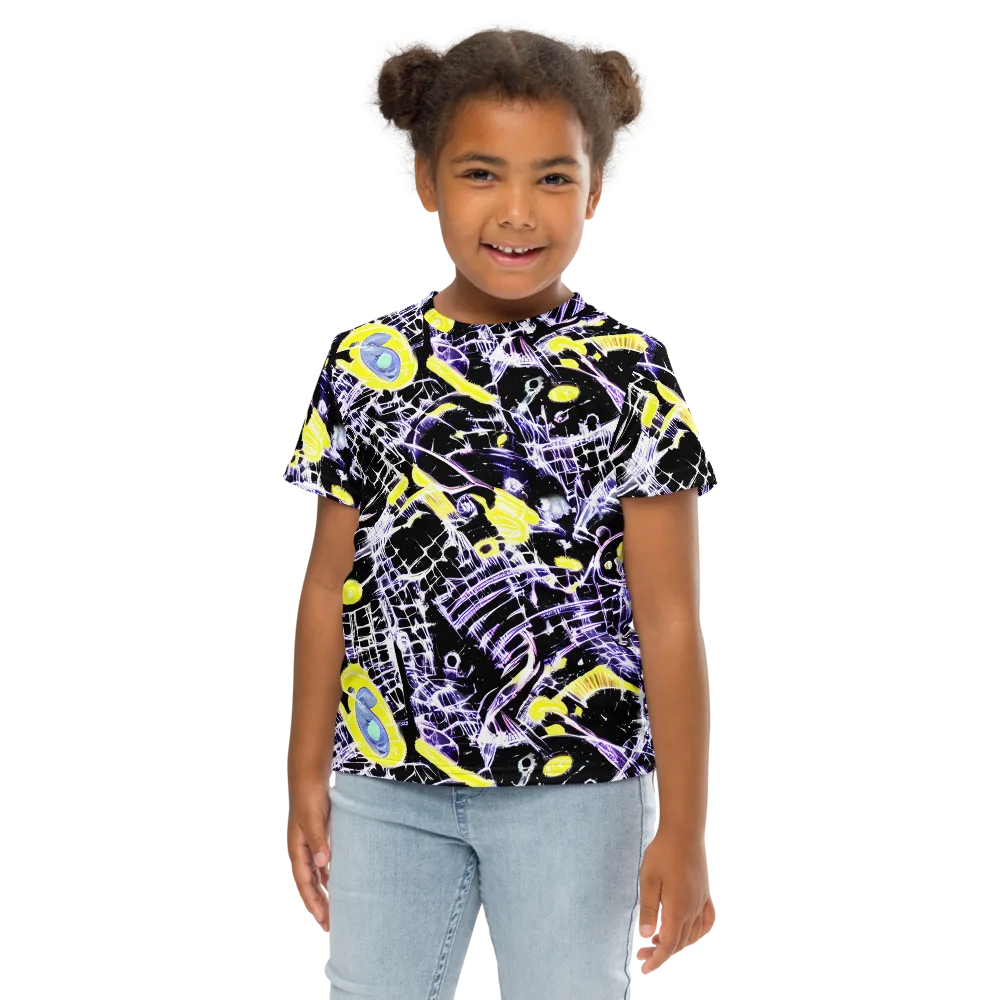Night Circuit on Kids Crew Neck T-Shirt — Front