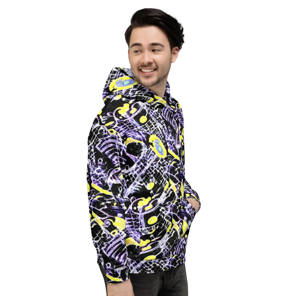 Night Circuit on Hoodie — Right