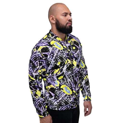 Night Circuit on a Bomber Jacket