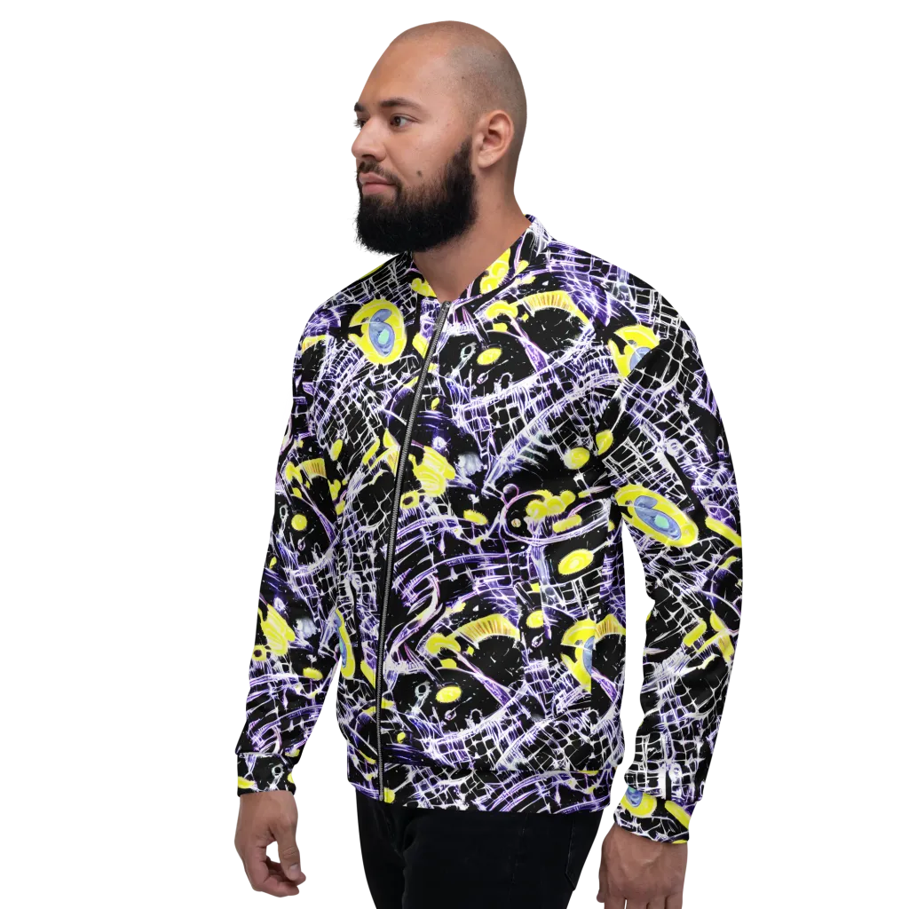Night Circuit on Bomber Jacket — Left