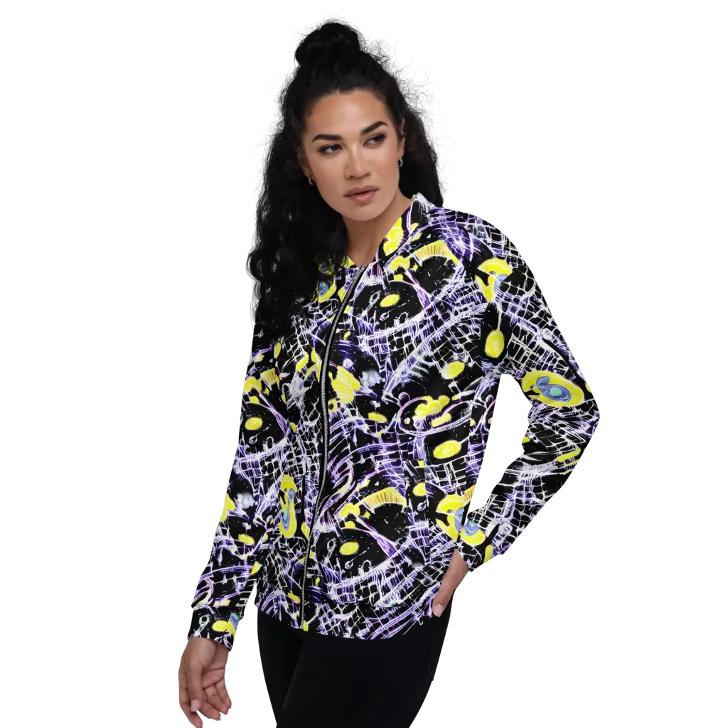 Night Circuit on Bomber Jacket — Left