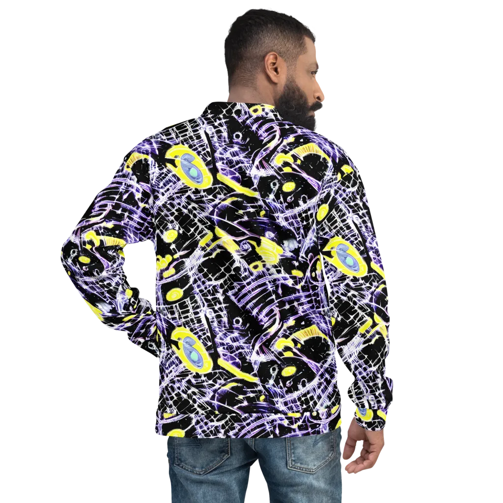Night Circuit on Bomber Jacket — Back