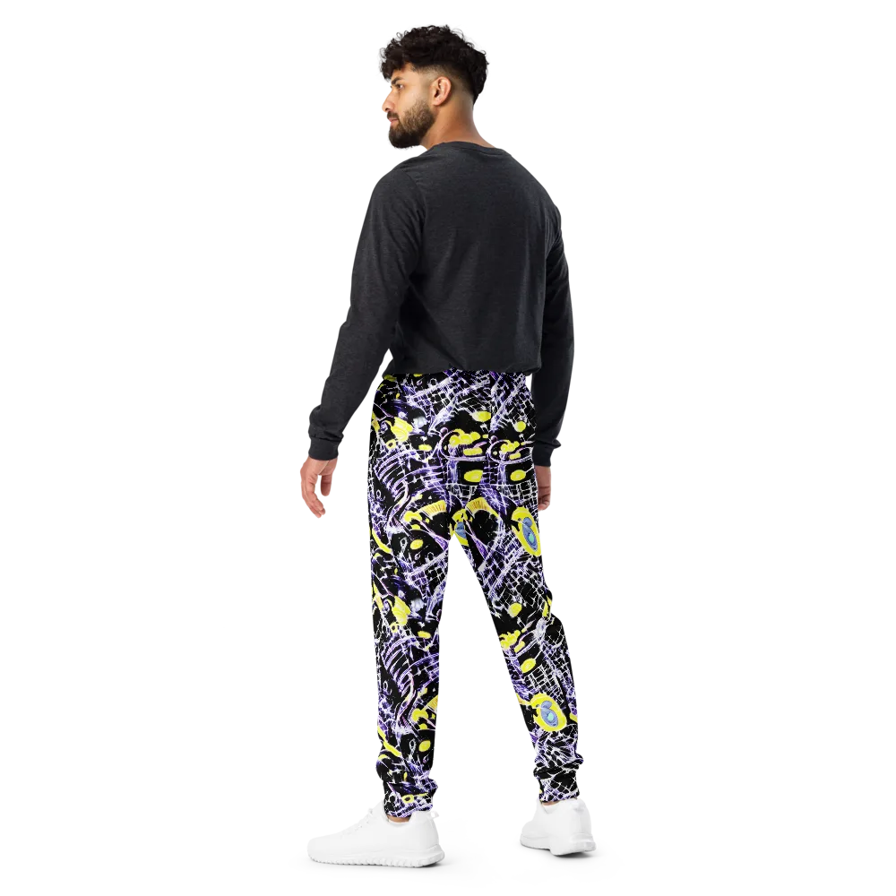 Night Circuit on Men's Joggers — Back
