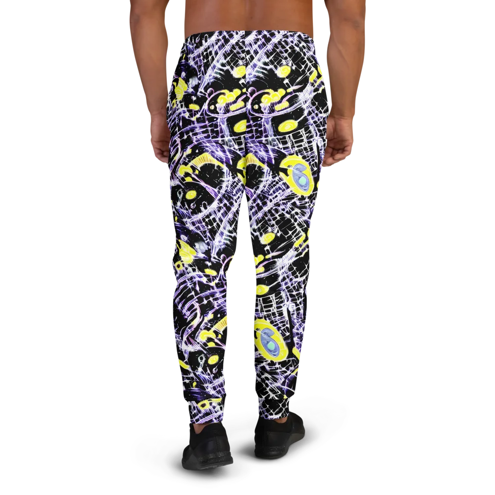 Night Circuit on Men's Joggers — Back