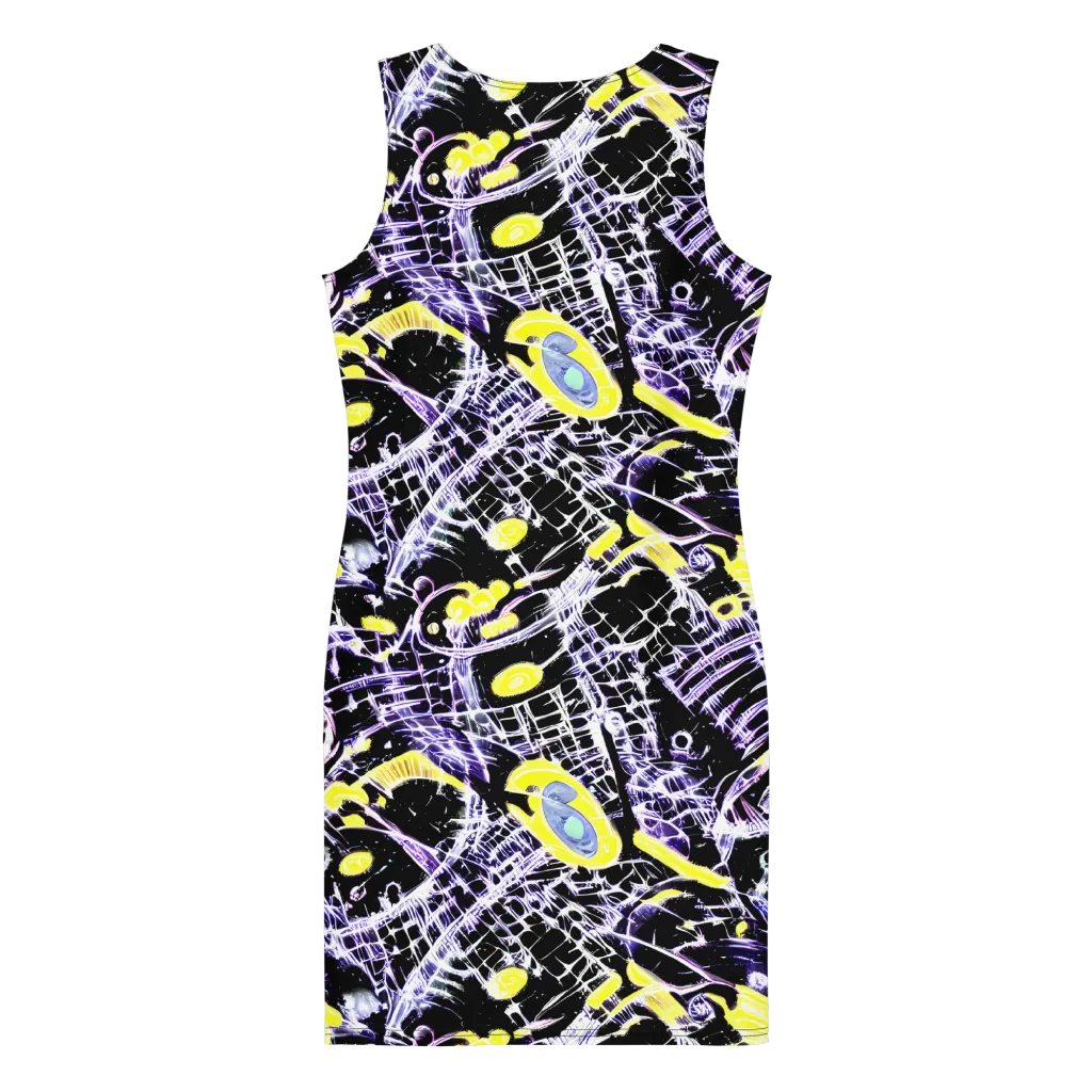 Night Circuit on Bodycon Dress — Back
