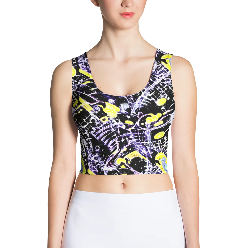 Night Circuit on Crop Top — Front