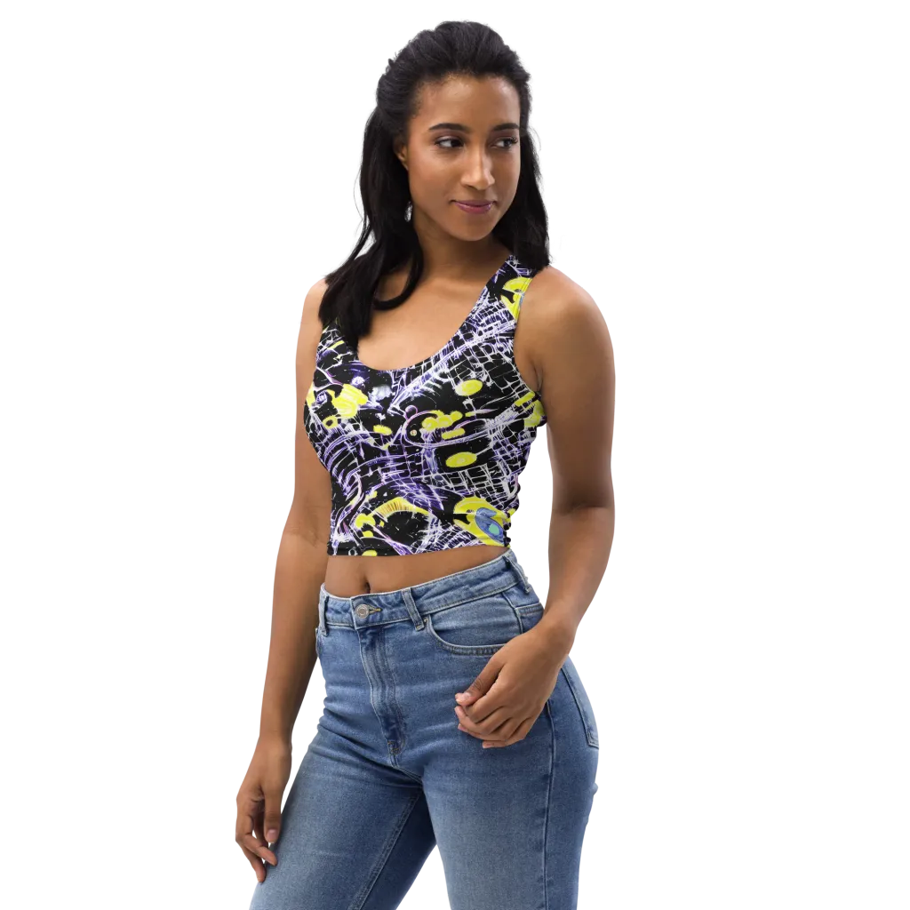 Night Circuit on Crop Top — Left Front