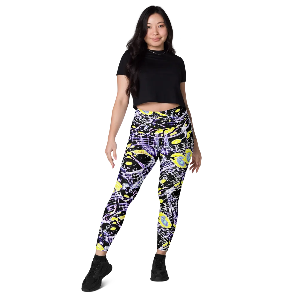 Night Circuit on Leggings with Pockets — Front