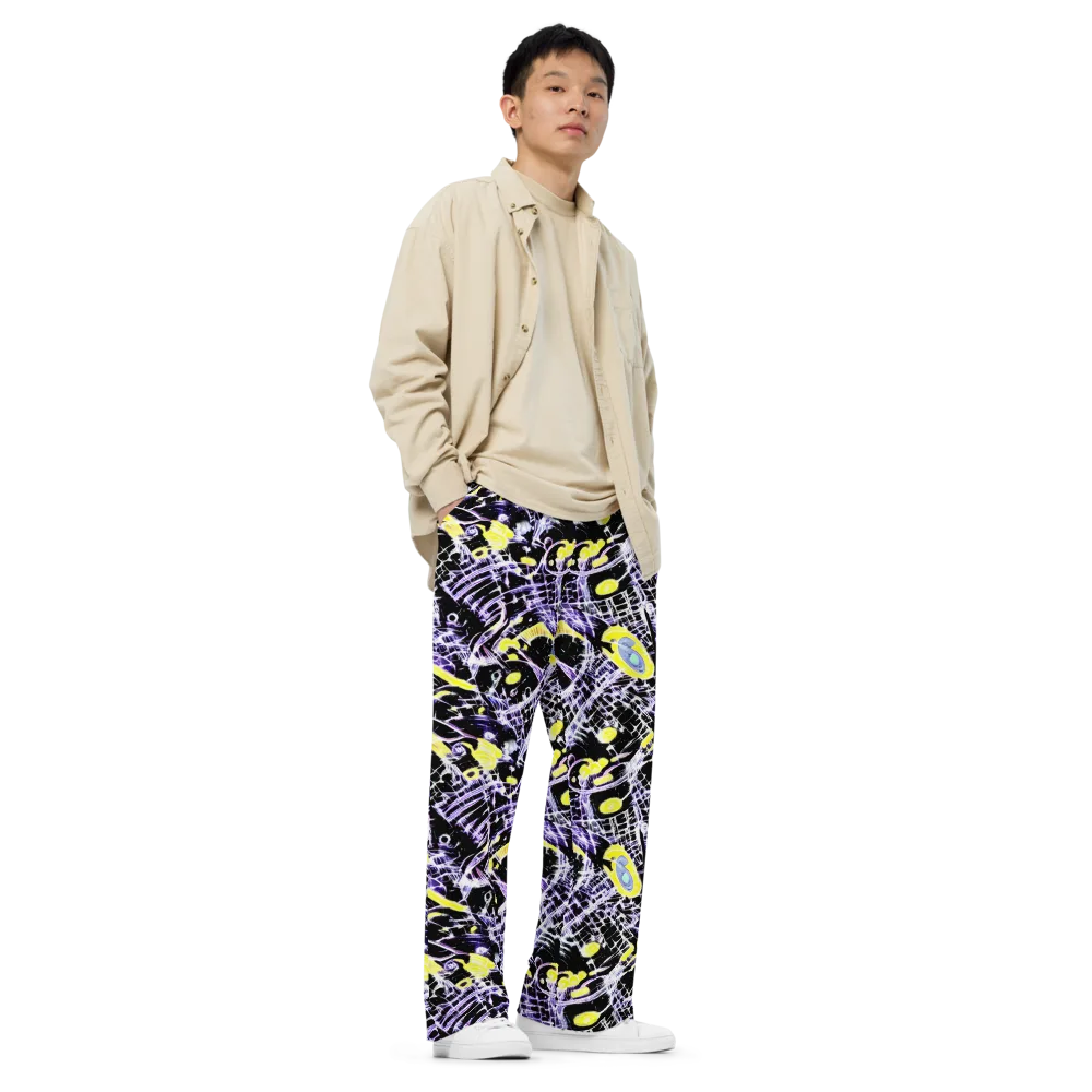 Night Circuit on Wide-Leg Pants — Right Front