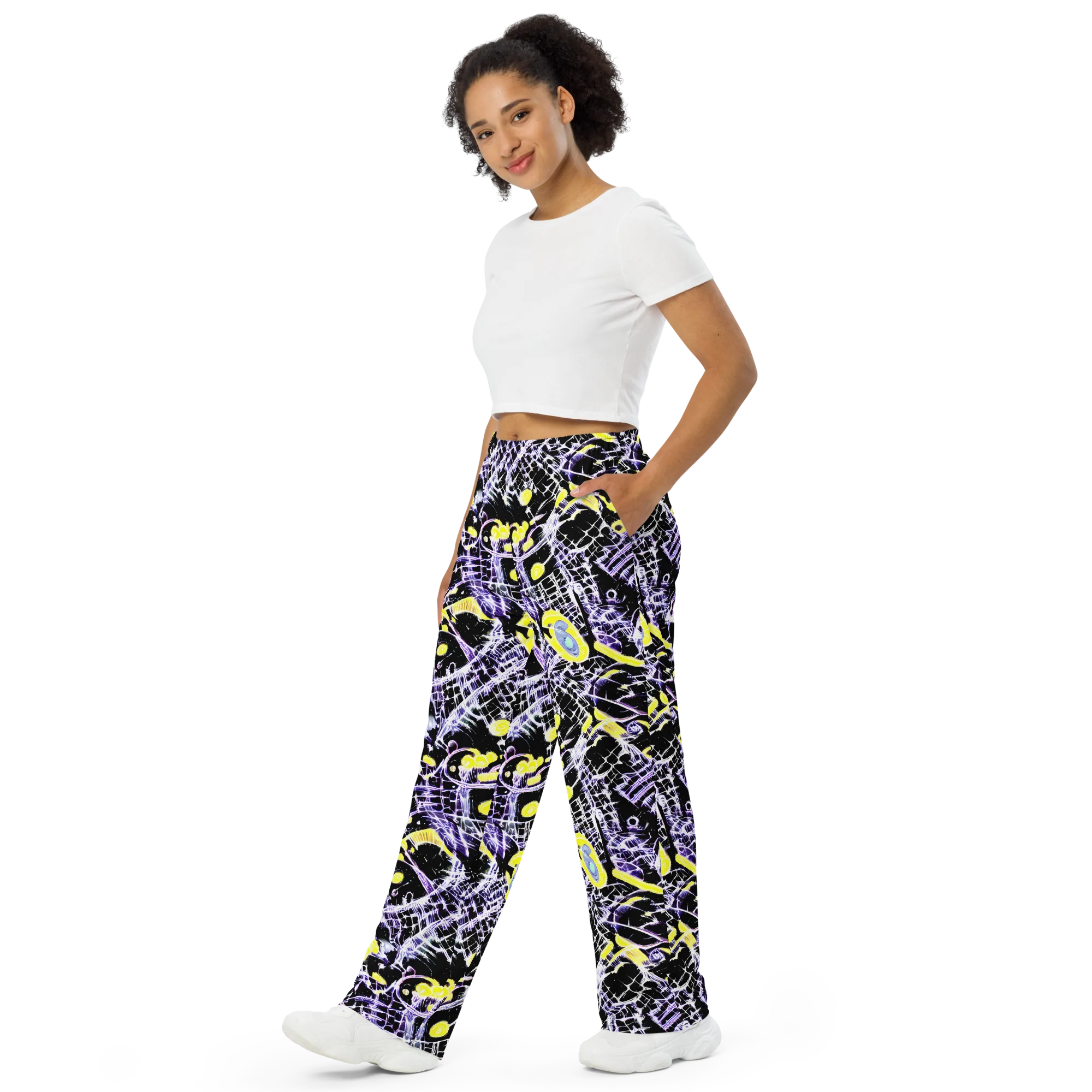 Night Circuit on Wide-Leg Pants — Left Front