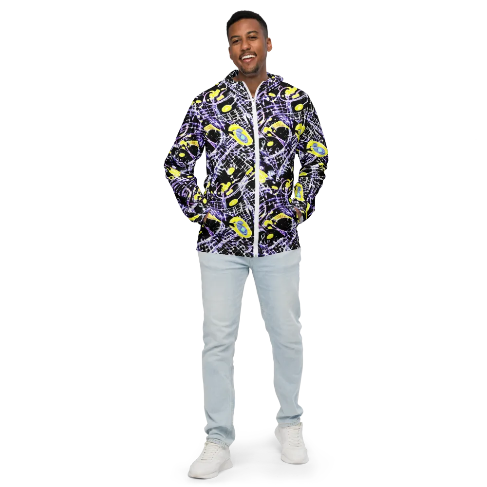 Night Circuit on Men's Windbreaker — Front
