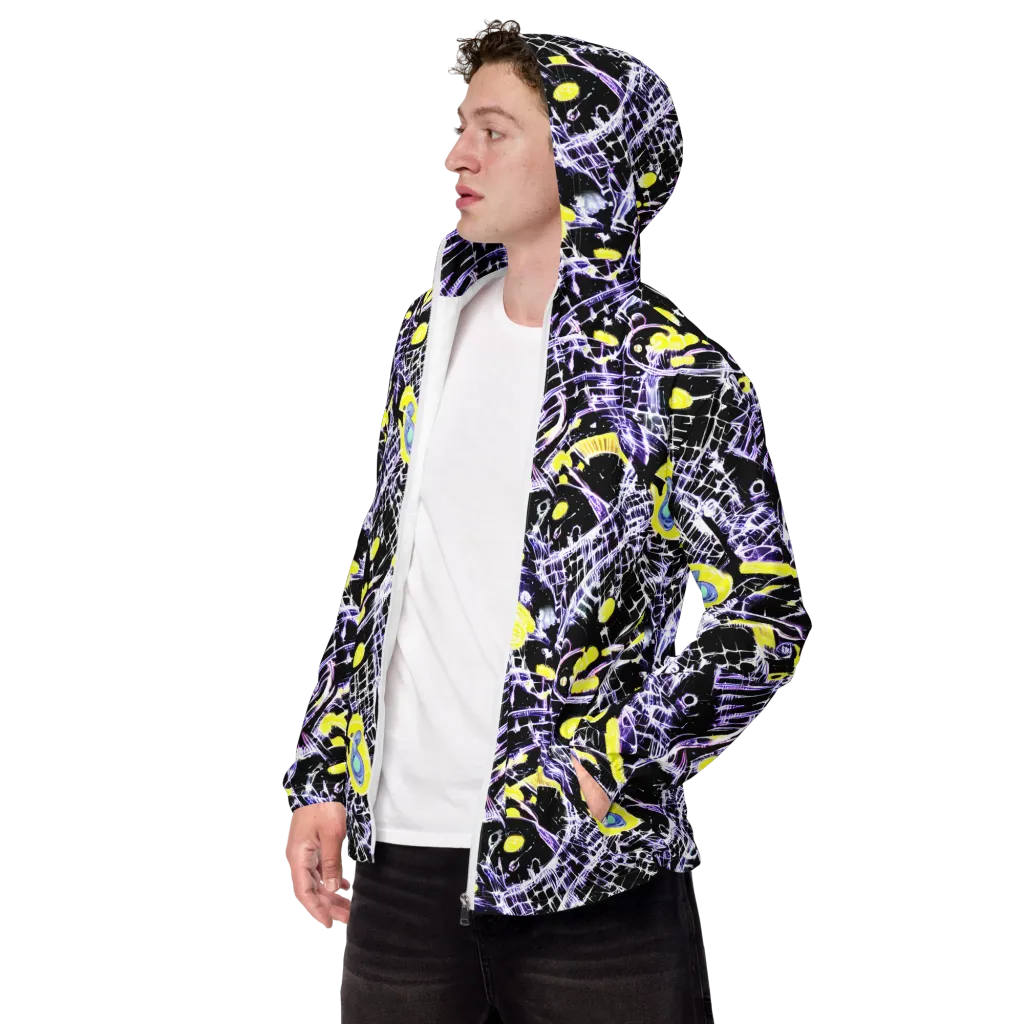 Night Circuit on Men's Windbreaker — Left Front