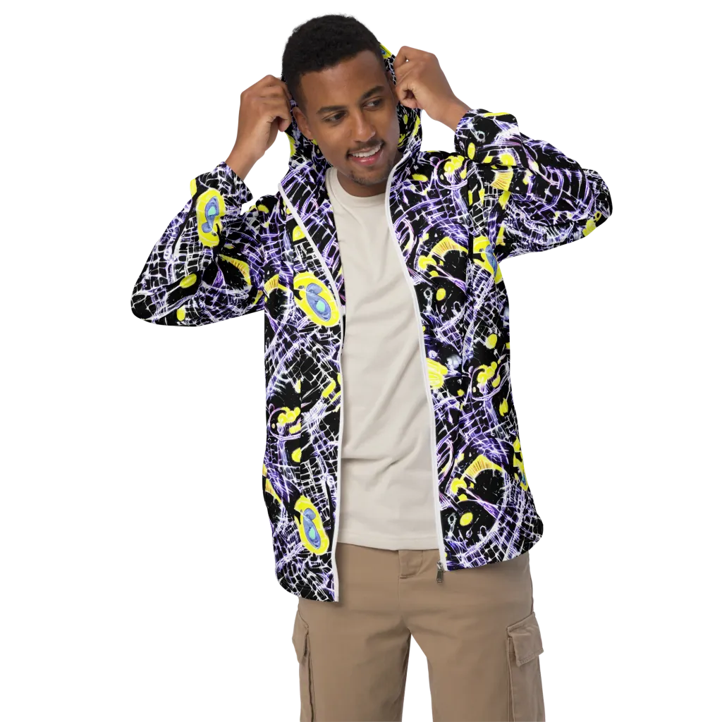 Night Circuit on Men's Windbreaker — Front