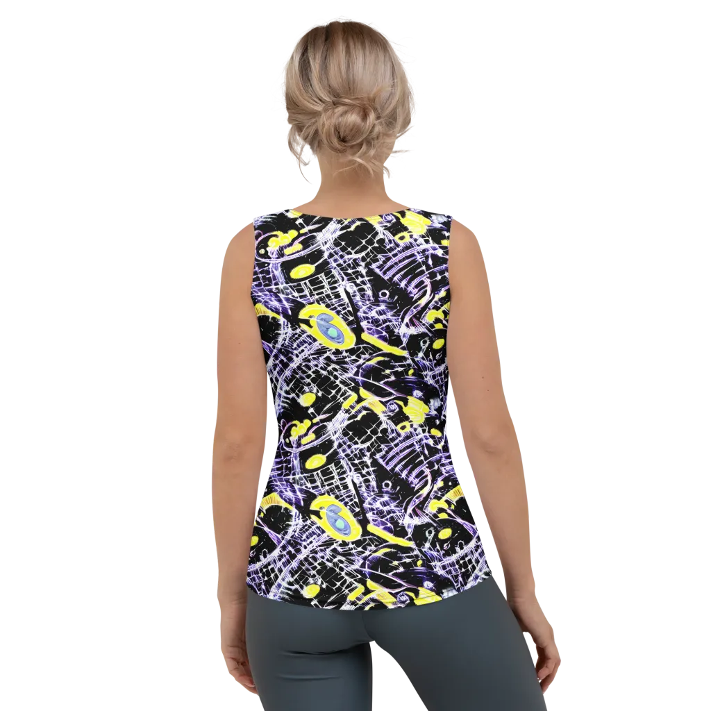 Night Circuit on Women's Tank Top — Back