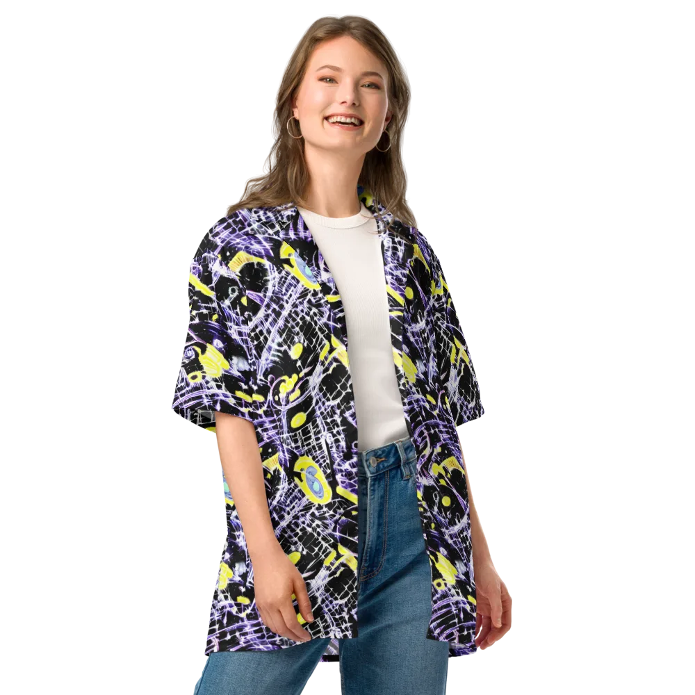 Night Circuit on Button Shirt — Front