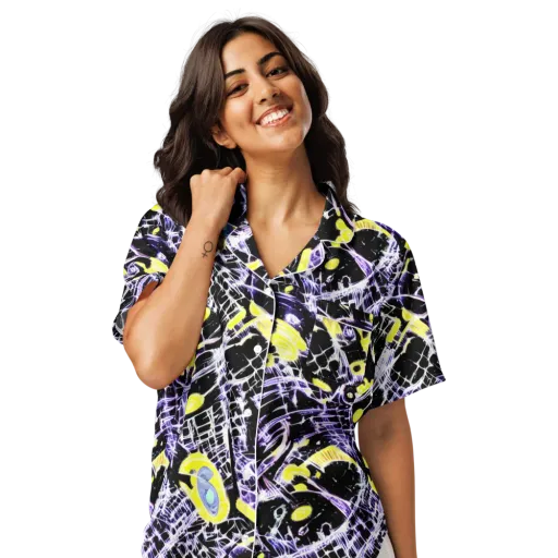 Night Circuit on a Women's Short Sleeve Pajama Top