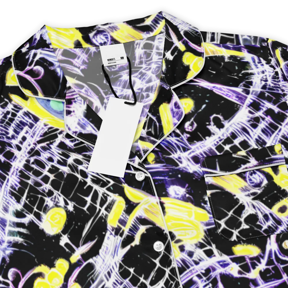 Night Circuit on Women's Short Sleeve Pajama Top — Product details