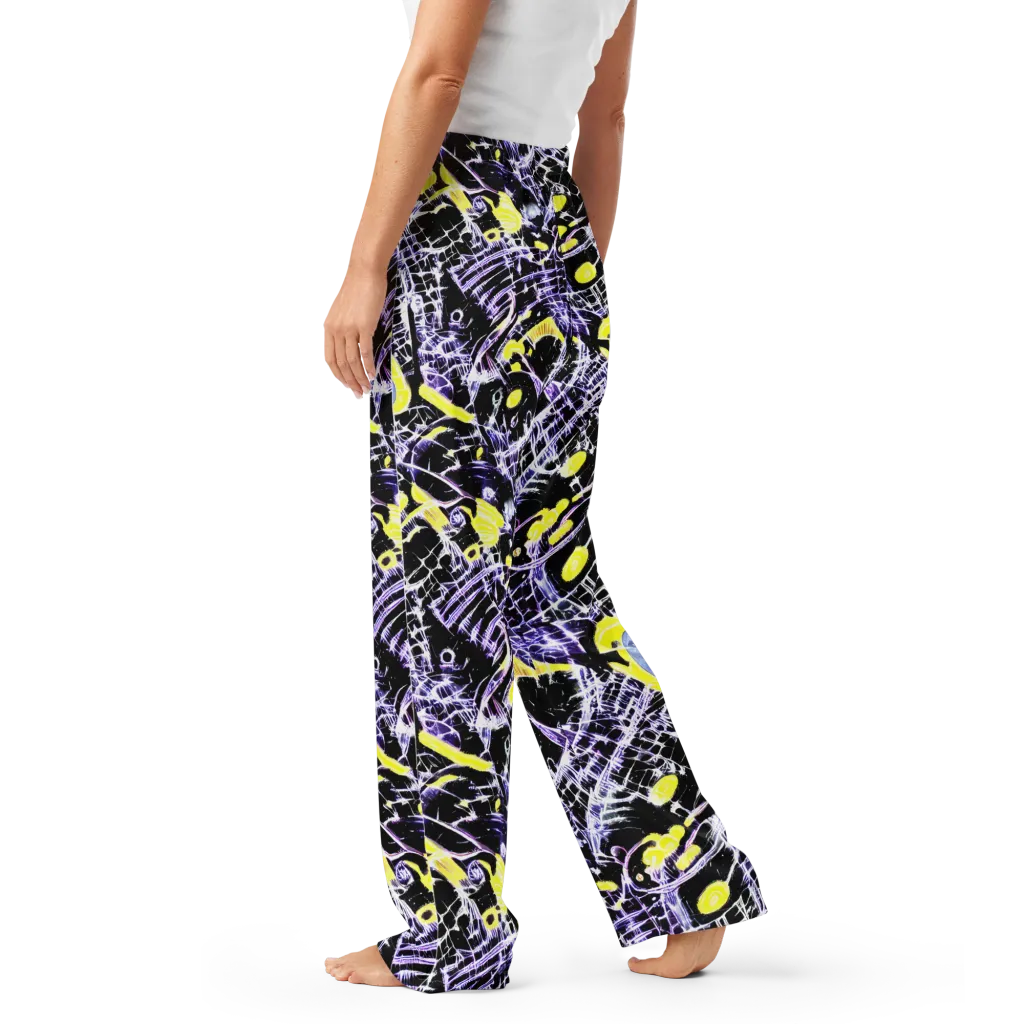Night Circuit on Women's Pajama Pants — Left