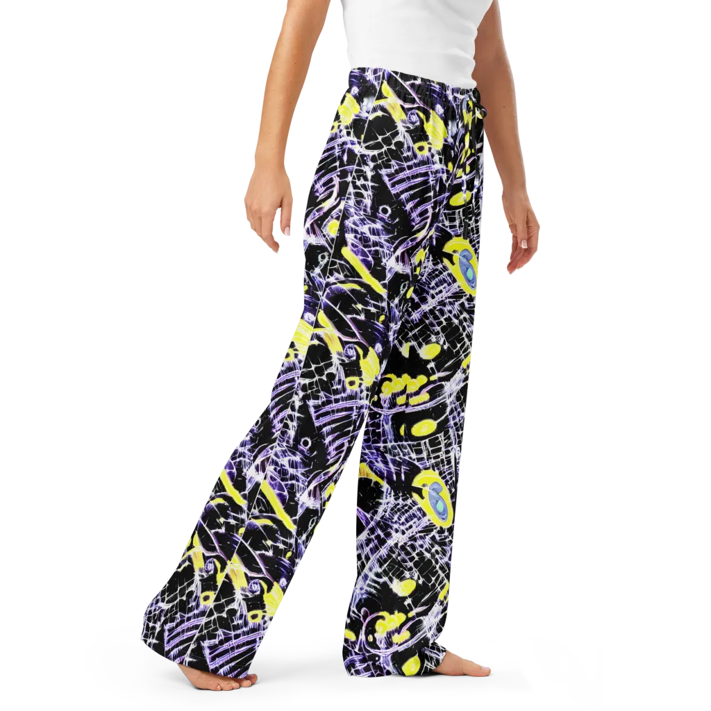 Night Circuit on Women's Pajama Pants — Right Front